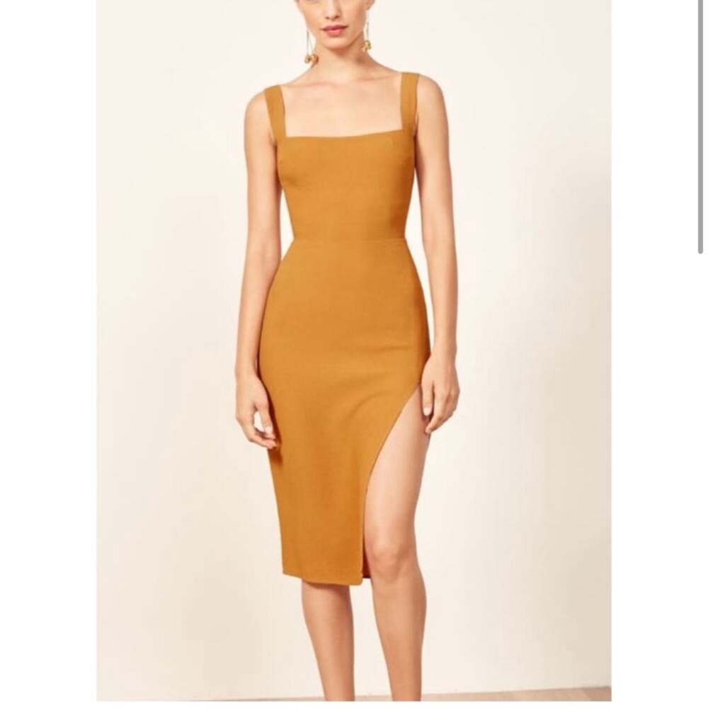 Reformation Christina Dress Sunflower size 2